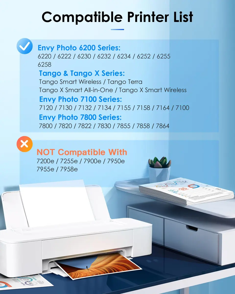 TECKKIN 64XL Ink Cartridges Combo Pack for HP Ink 64XL | High Page Yield & Bright Prints - view 3