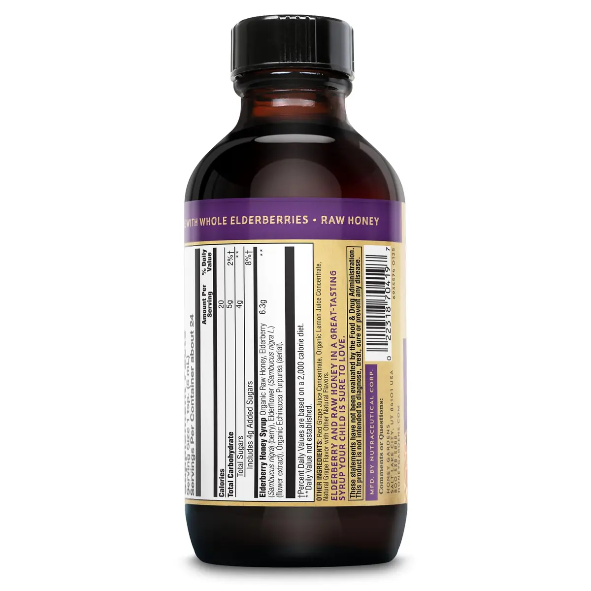 ZAND Elderberry & Honey Syrup 4 Fl Oz | Organic Raw Elderberry & Echinacea for Kids - view 3