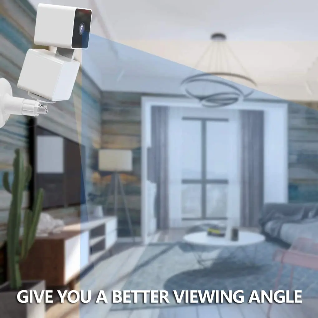 Pefecon Wall Mount Bracket for Wyze Cam Pan V3 & V4 | 360° Swivel & 90° Tilt, Durable ABS & Aluminum, 3 Pack - view 4