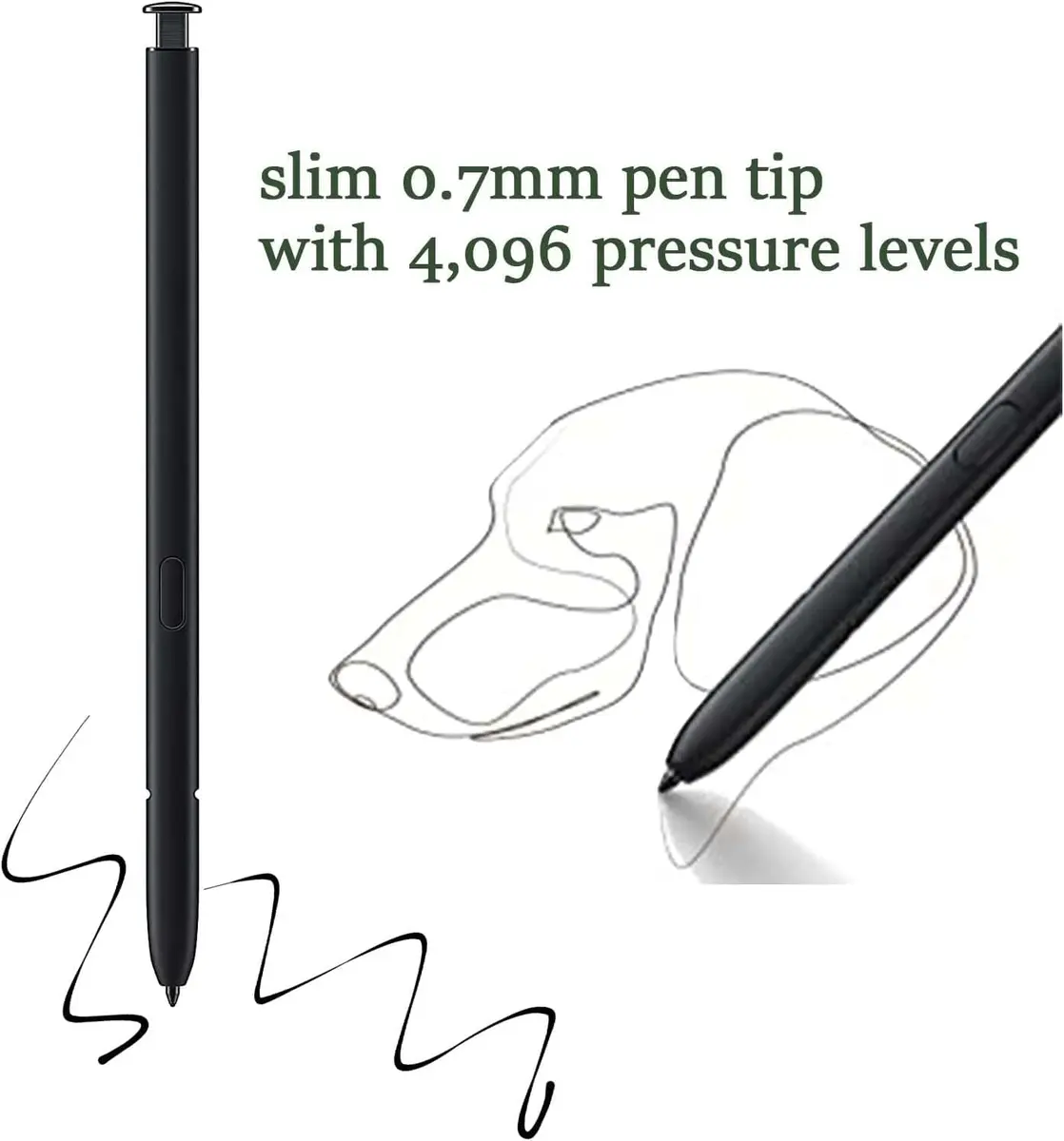 LiXiongBao Galaxy S23 Ultra S Pen Replacement | No Bluetooth, Phantom Black (1 Count, Compatible with Samsung Galaxy S23 Ultra 5G) - view 3