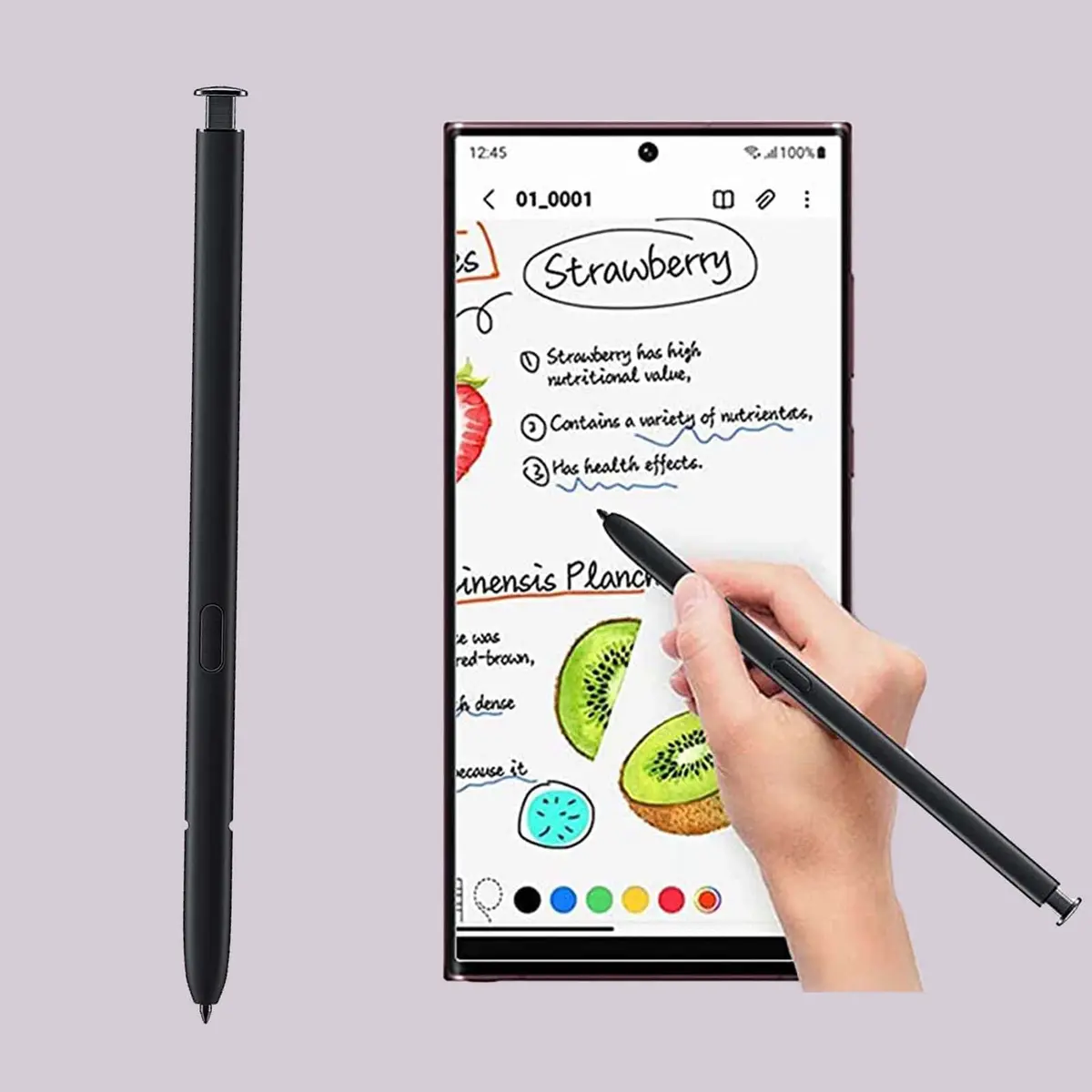 Alovexiong Replacement S Pen for Samsung Galaxy S23 Ultra (Black) | 4096 Pressure Levels - view 8