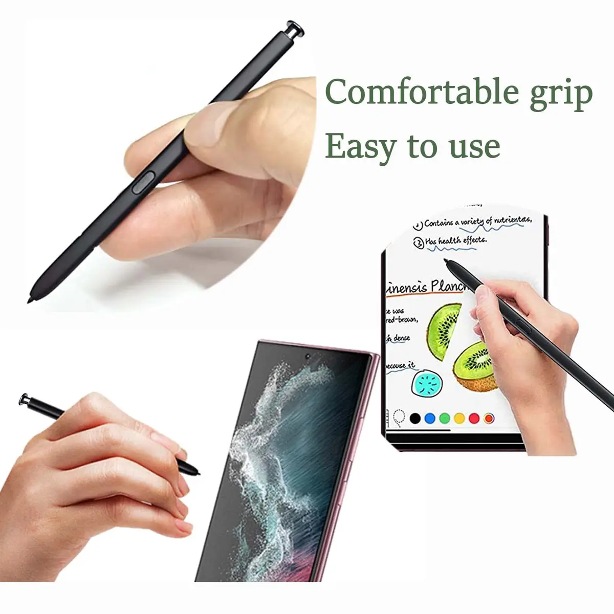 Alovexiong Replacement S Pen for Samsung Galaxy S23 Ultra (Black) | 4096 Pressure Levels - view 4
