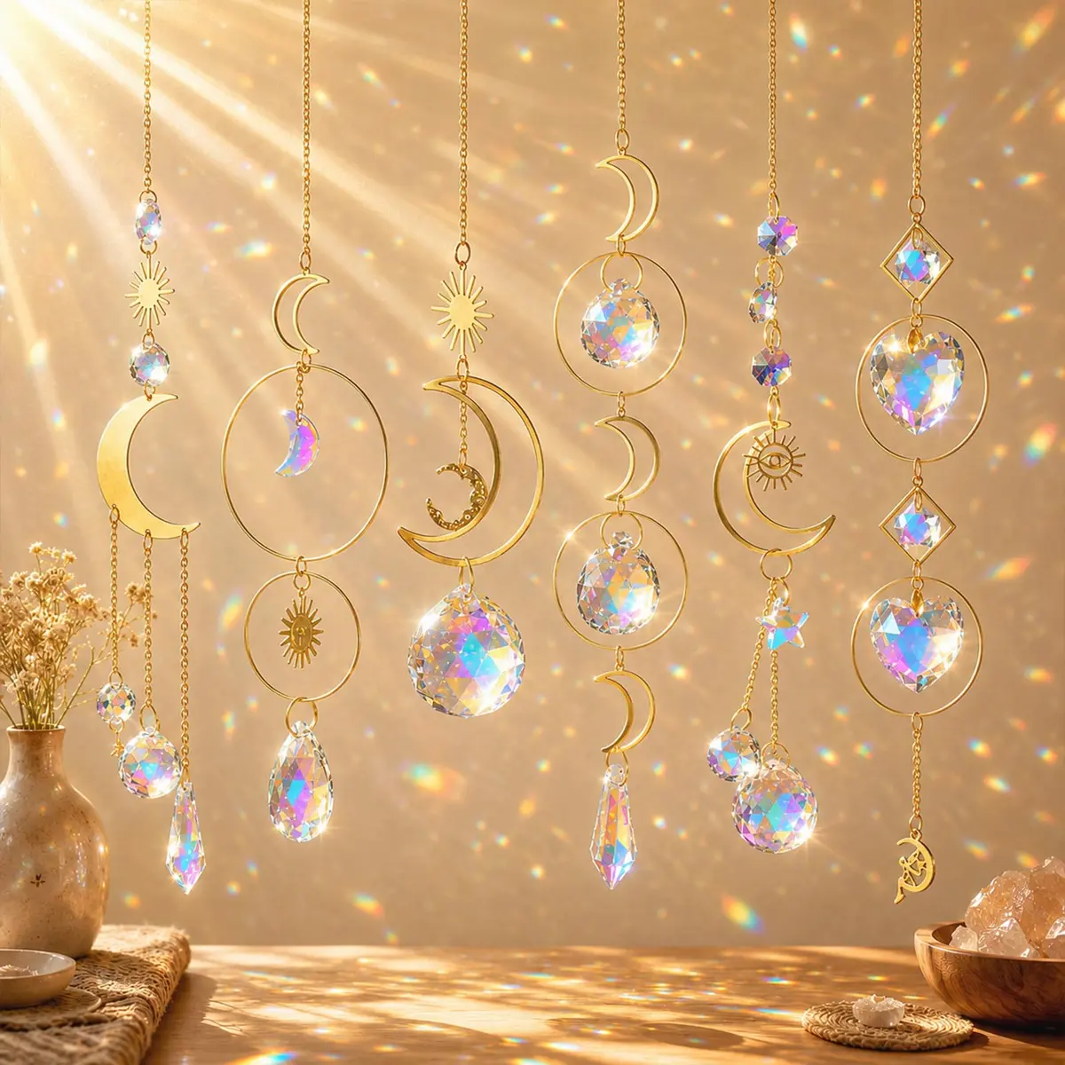 ilclviz Suncatcher Crystal Hanging Sun Catcher | Colorful Rainbows & Elegant Decor (70-120 chars) - main product image