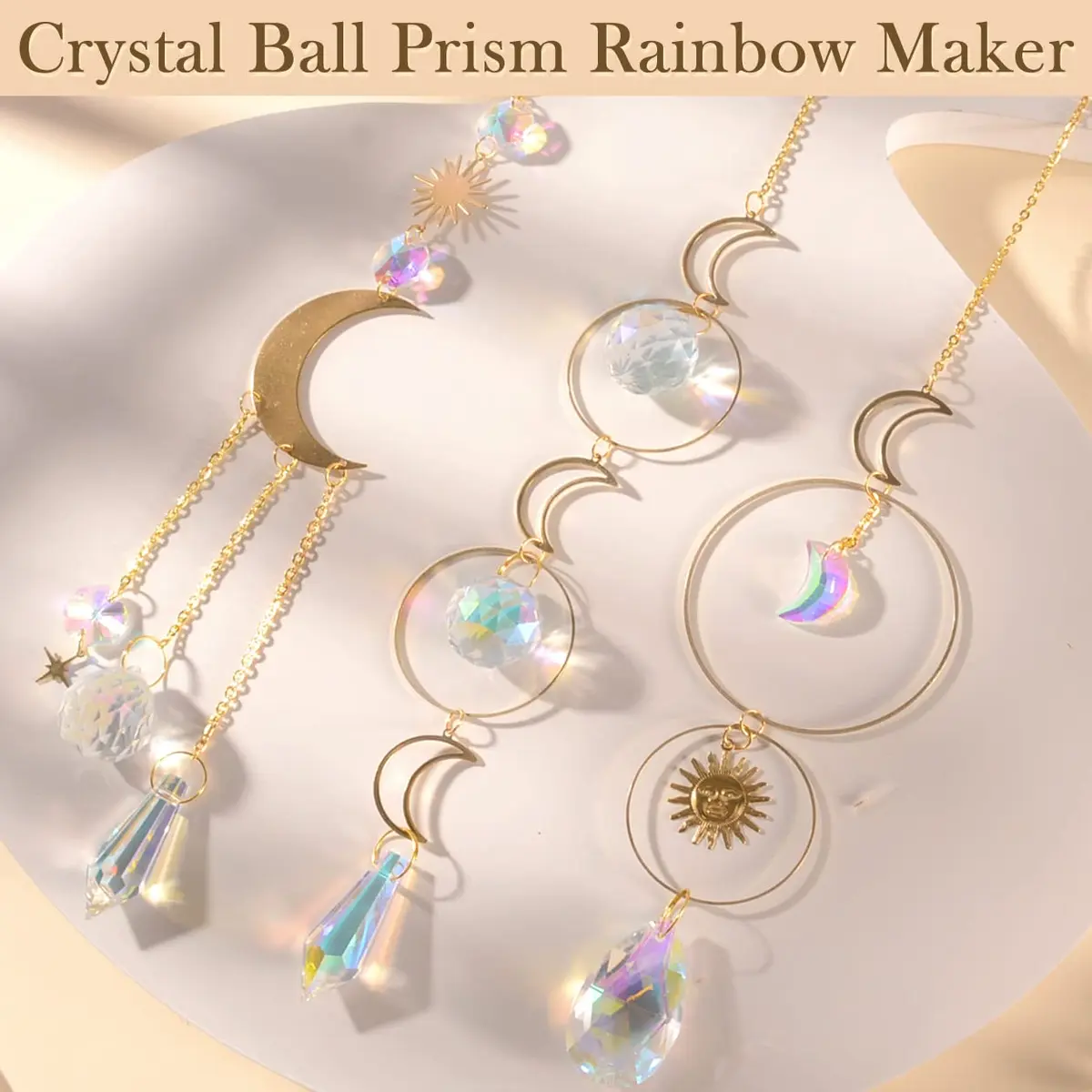 ilclviz Suncatcher Crystal Hanging Sun Catcher | Colorful Rainbows & Elegant Decor (70-120 chars) - view 3