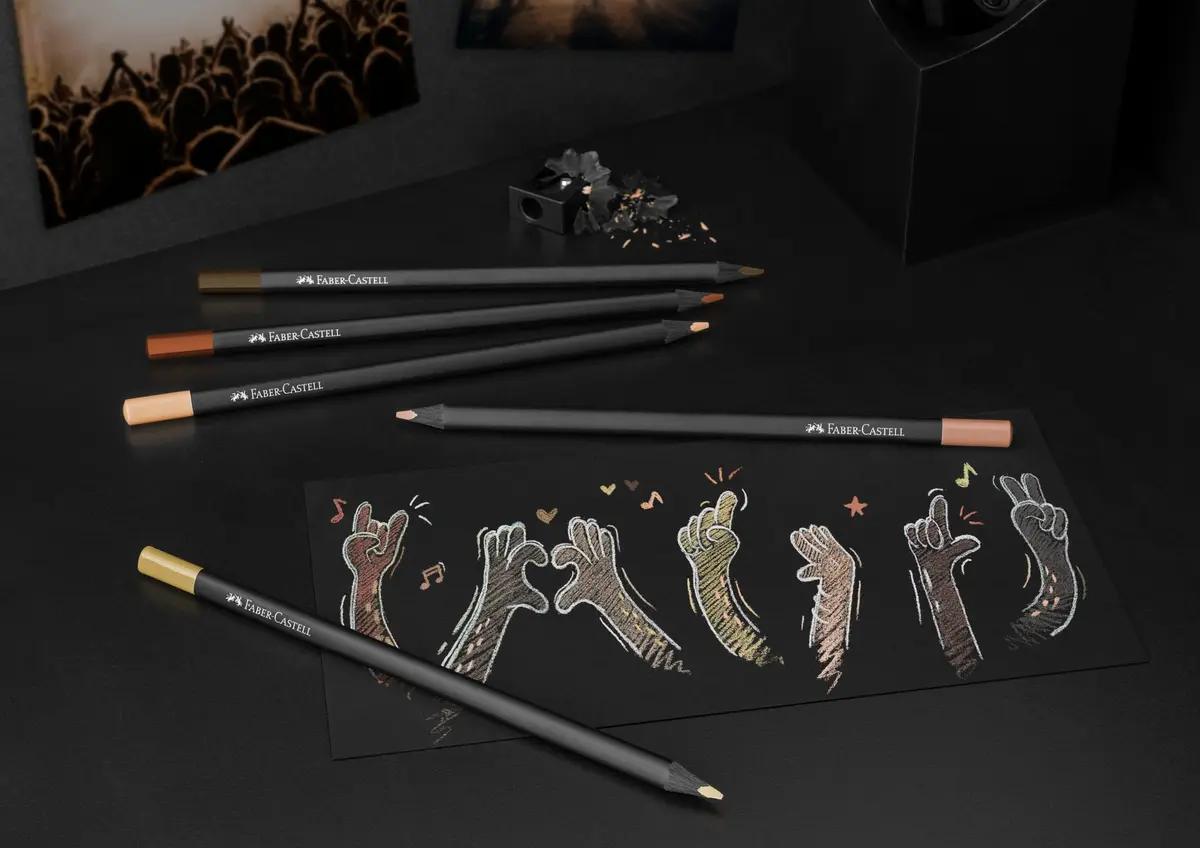 Faber-Castell Black Edition Skin Tone Colored Pencils, 12 Count | Professional Art Supplies for Drawing & Coloring - view 6