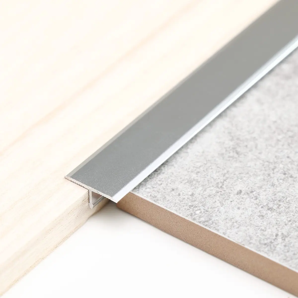 Trimold Aluminum T Molding Floor Transition Strip 2.9Ft Matte Silver | Seamless Floor Gap Bridging - main product image