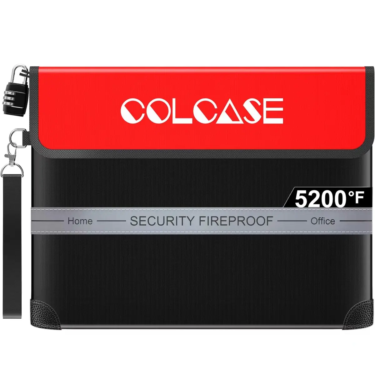 COLCASE Fireproof Document Bag with Lock 15 x 11 inches | 5200℉ Heat Insulated Waterproof - main product image