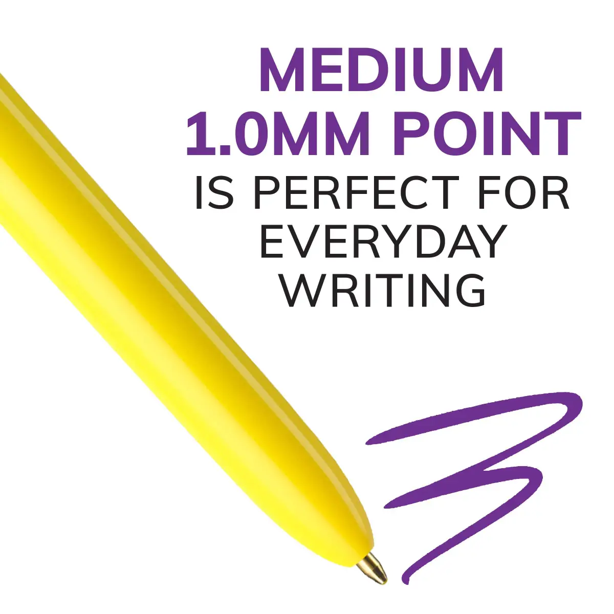 BIC 4-Color Retractable Ballpoint Pen, 3-Count Pack | Smooth Ink Flow for Students & Office - view 3