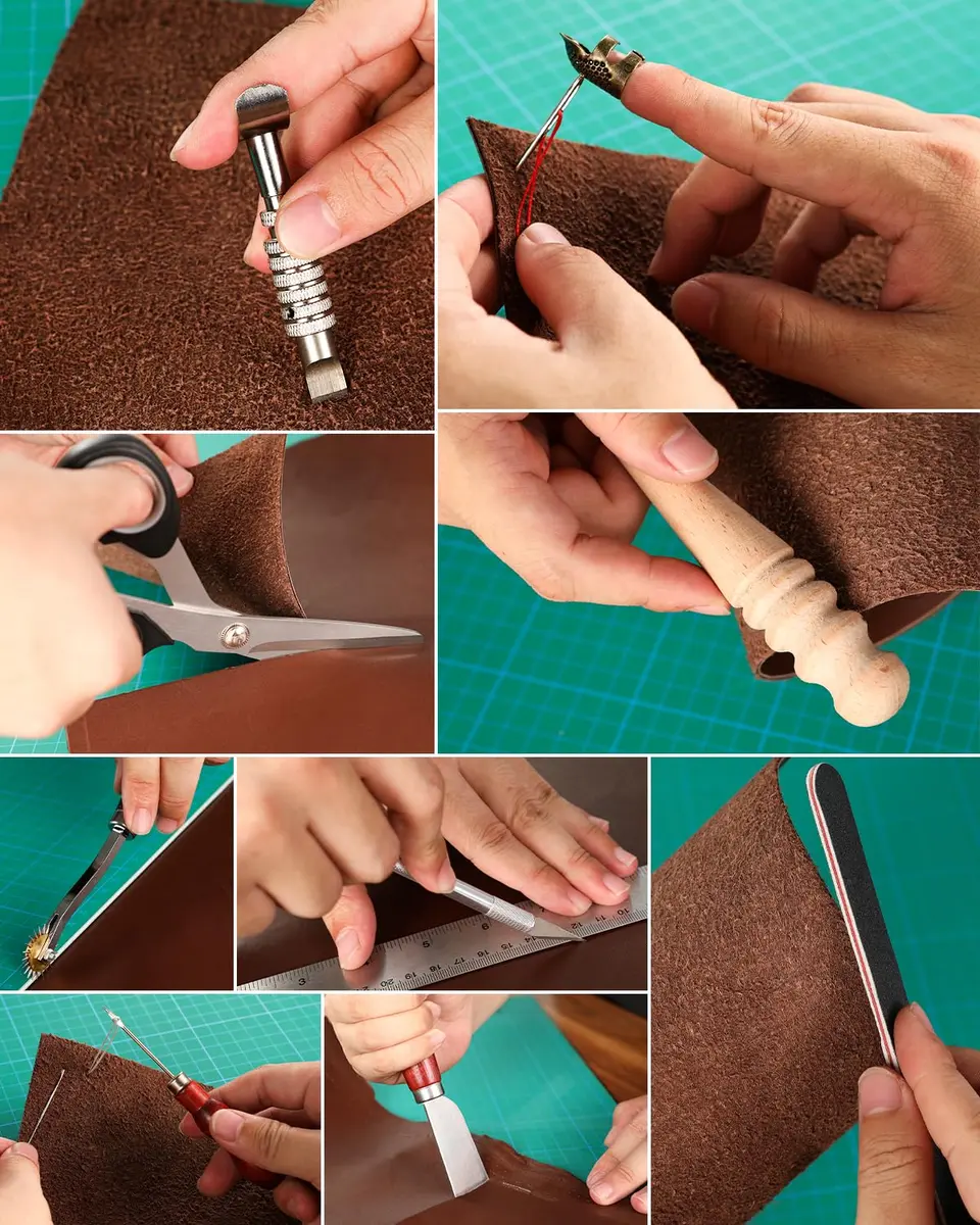Nicpro Leather Tooling Kit 85PCS | Beginner & Professional Leathercraft Tools with Storage Bag - view 7