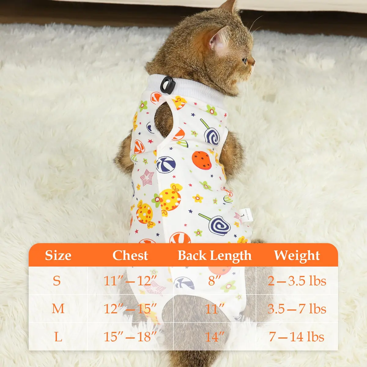 ANWA Cat Recovery Suit Female, Breathable Cat Surgery Recovery Suits | Post-Operative Support for Cats - view 2