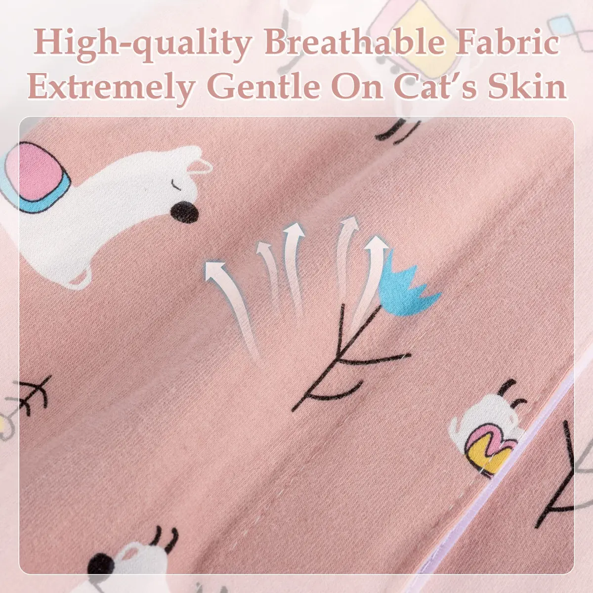 ANWA Cat Recovery Suit Large | Breathable Post-Surgery Cat Suit for Female - view 5