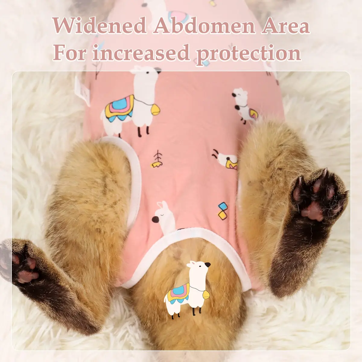 ANWA Cat Recovery Suit Large | Breathable Post-Surgery Cat Suit for Female - view 3