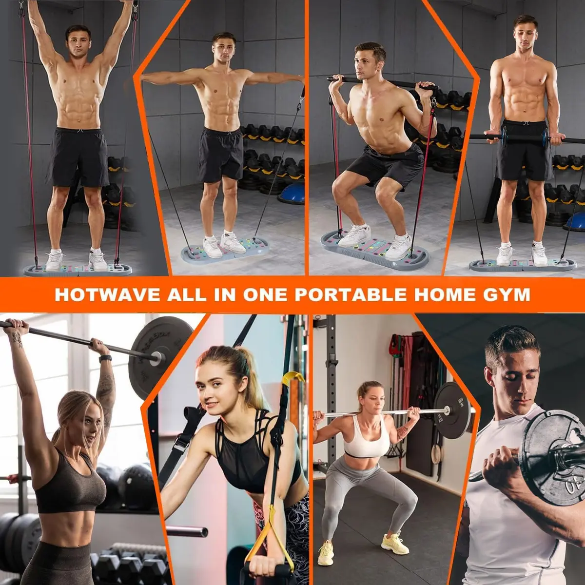 HOTWAVE Push Up Board, Foldable Portable 20 in 1 Home Workout Equipment - view 5