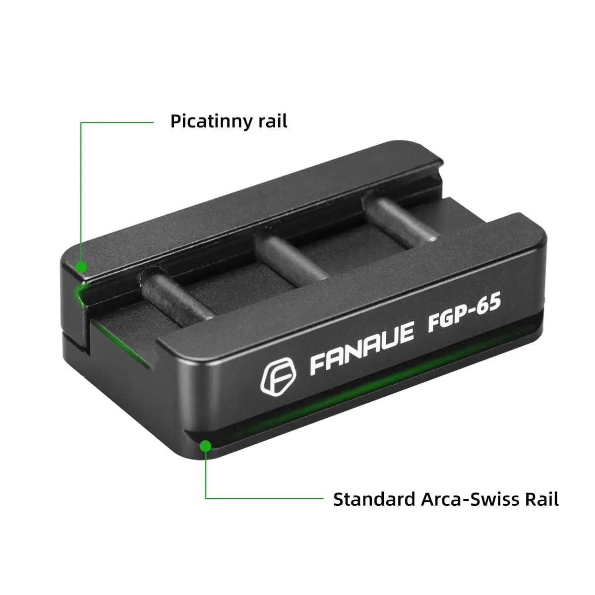 FANAUE FGP-65 Picatinny Arca-Swiss Compatible Rail Plate 6061 Aluminum | Anti-Slip Mount for Tripods (70-120 chars) - view 4