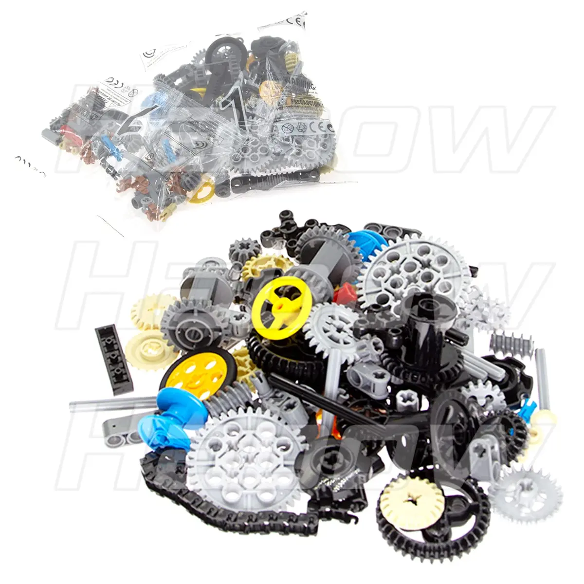 Habow 116pcs Technic Parts - Gears, Axle, Pin, Connector, Wheels | Building Blocks for Kids - view 2