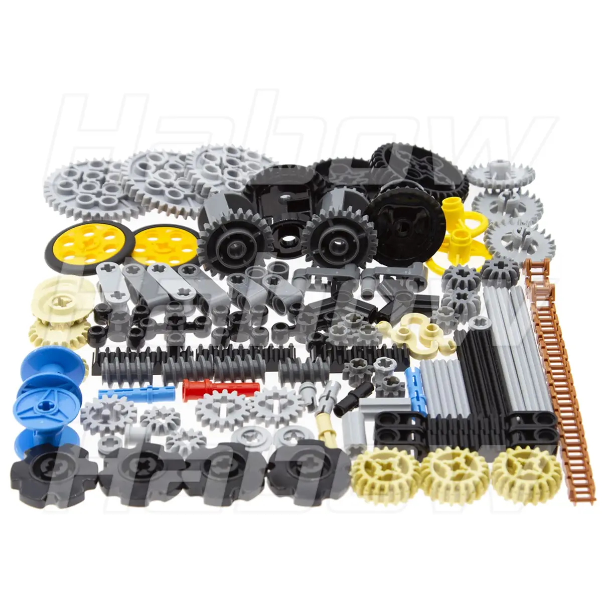 Habow 116pcs Technic Parts - Gears, Axle, Pin, Connector, Wheels | Building Blocks for Kids - view 3