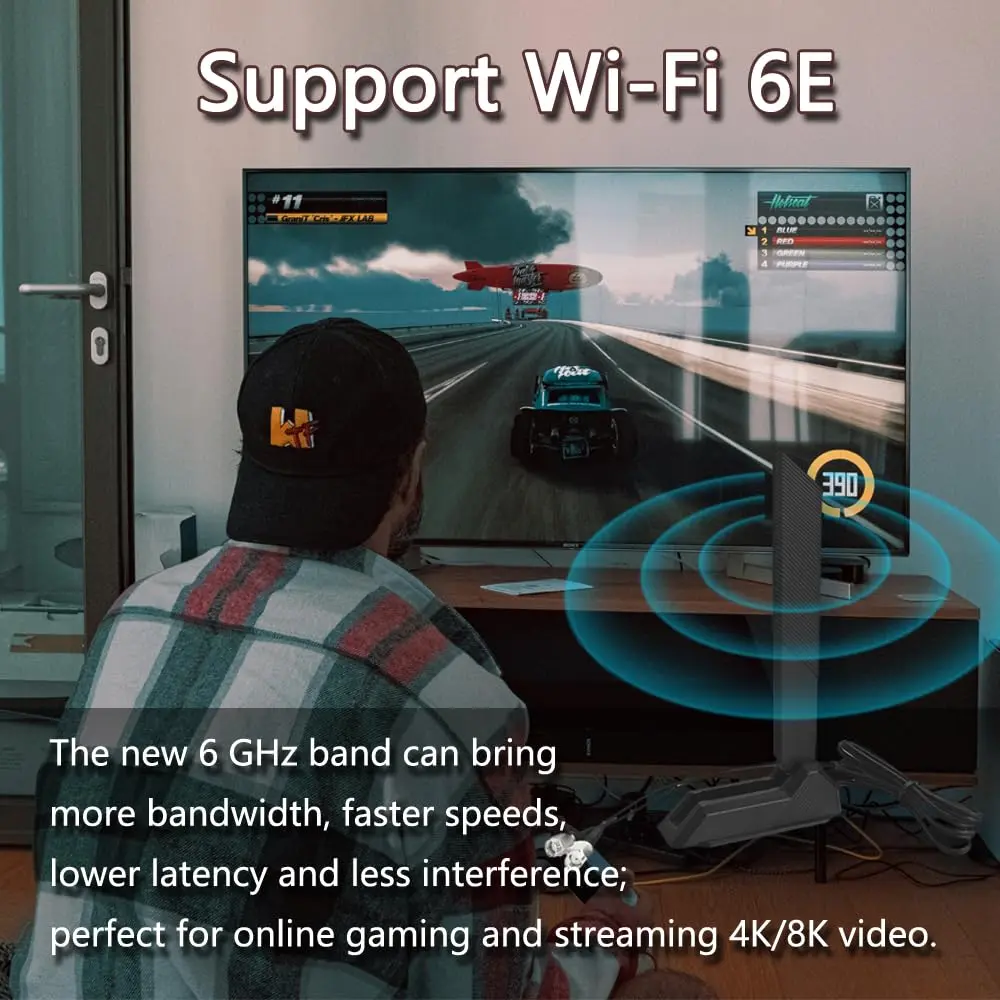 Zahara WiFi 6E Tri-Band Antenna for ASUS & Motherboards | 360° Omni-Directional Coverage (70-120 chars) - view 10