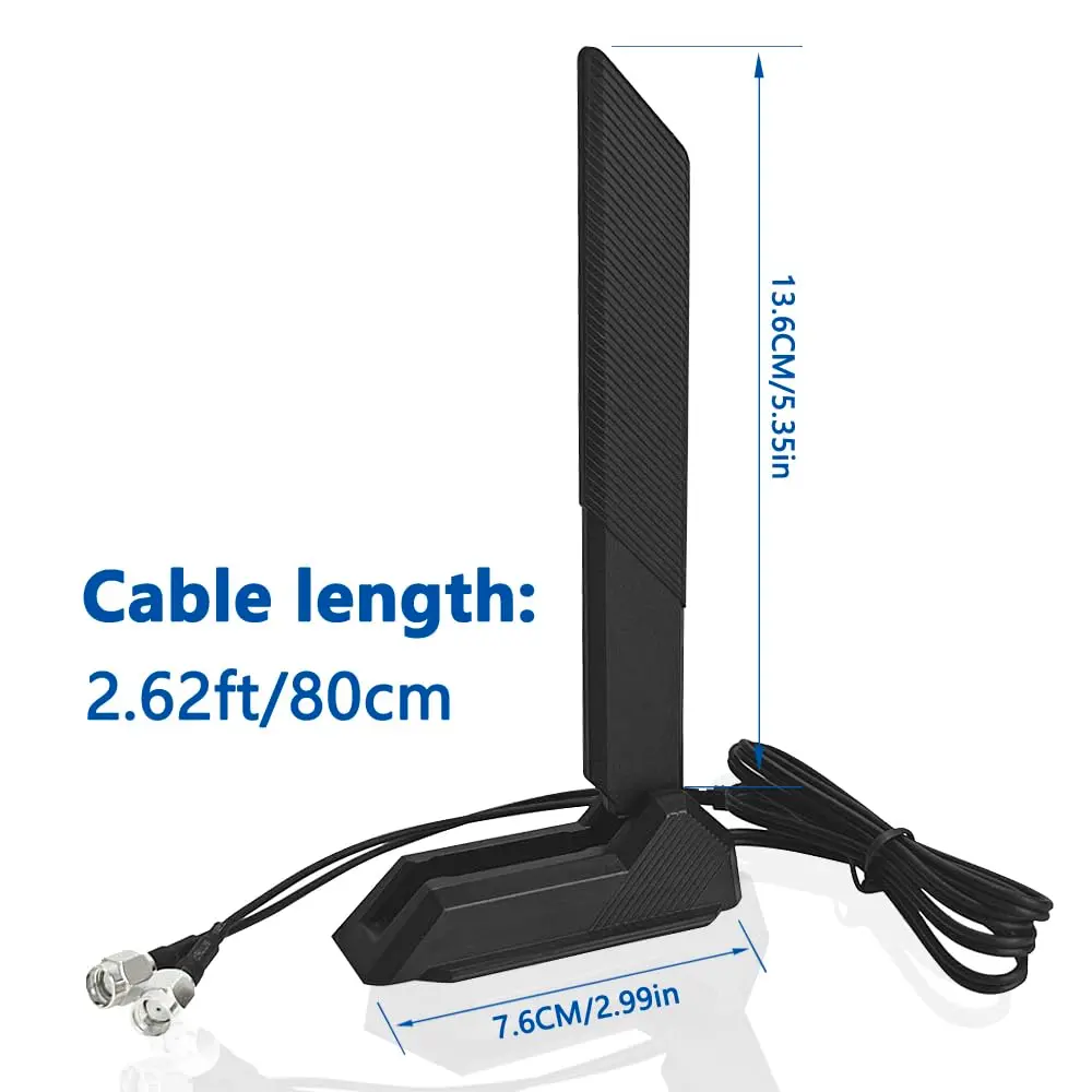 Zahara WiFi 6E Tri-Band Antenna for ASUS & Motherboards | 360° Omni-Directional Coverage (70-120 chars) - view 3
