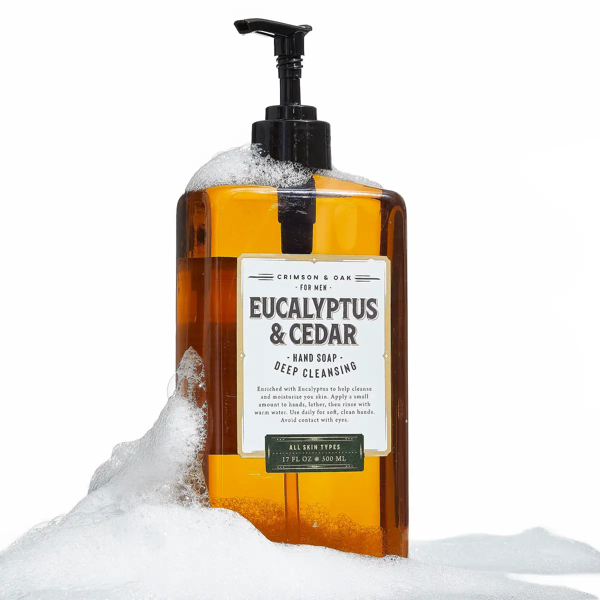 Body Prescriptions Crimson & Oak Deep Cleansing Hand Soap 17 Fl Oz | Eucalyptus & Cedar - main product image