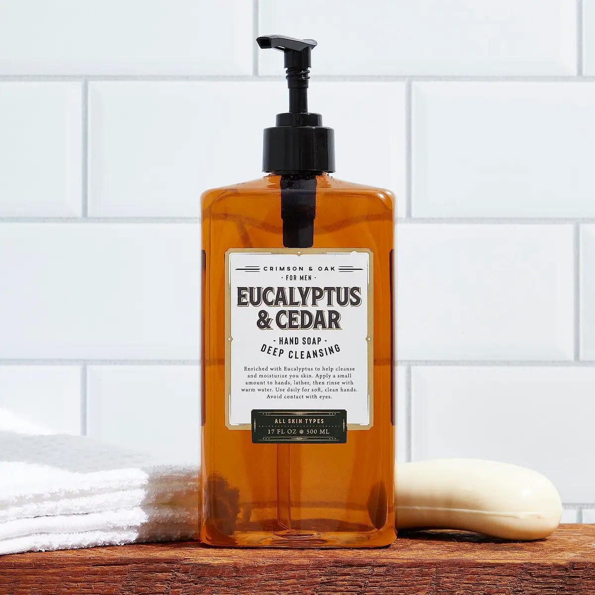 Body Prescriptions Crimson & Oak Deep Cleansing Hand Soap 17 Fl Oz | Eucalyptus & Cedar - view 3