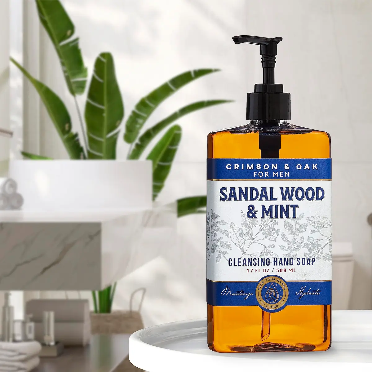 Body Prescriptions Crimson & Oak Deep Cleansing Hand Soap with Pump Dispenser 17 Fl Oz Pack of 2 | Sandalwood & Mint - view 5