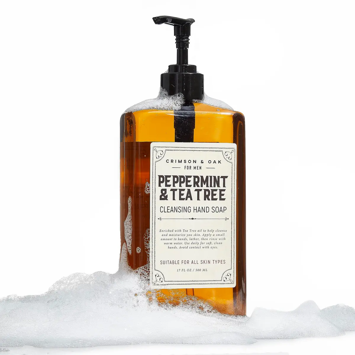 Body Prescriptions Crimson & Oak Deep Cleansing Hand Soap 17 Fl Oz | Peppermint & Tea Tree Moisturizing - main product image