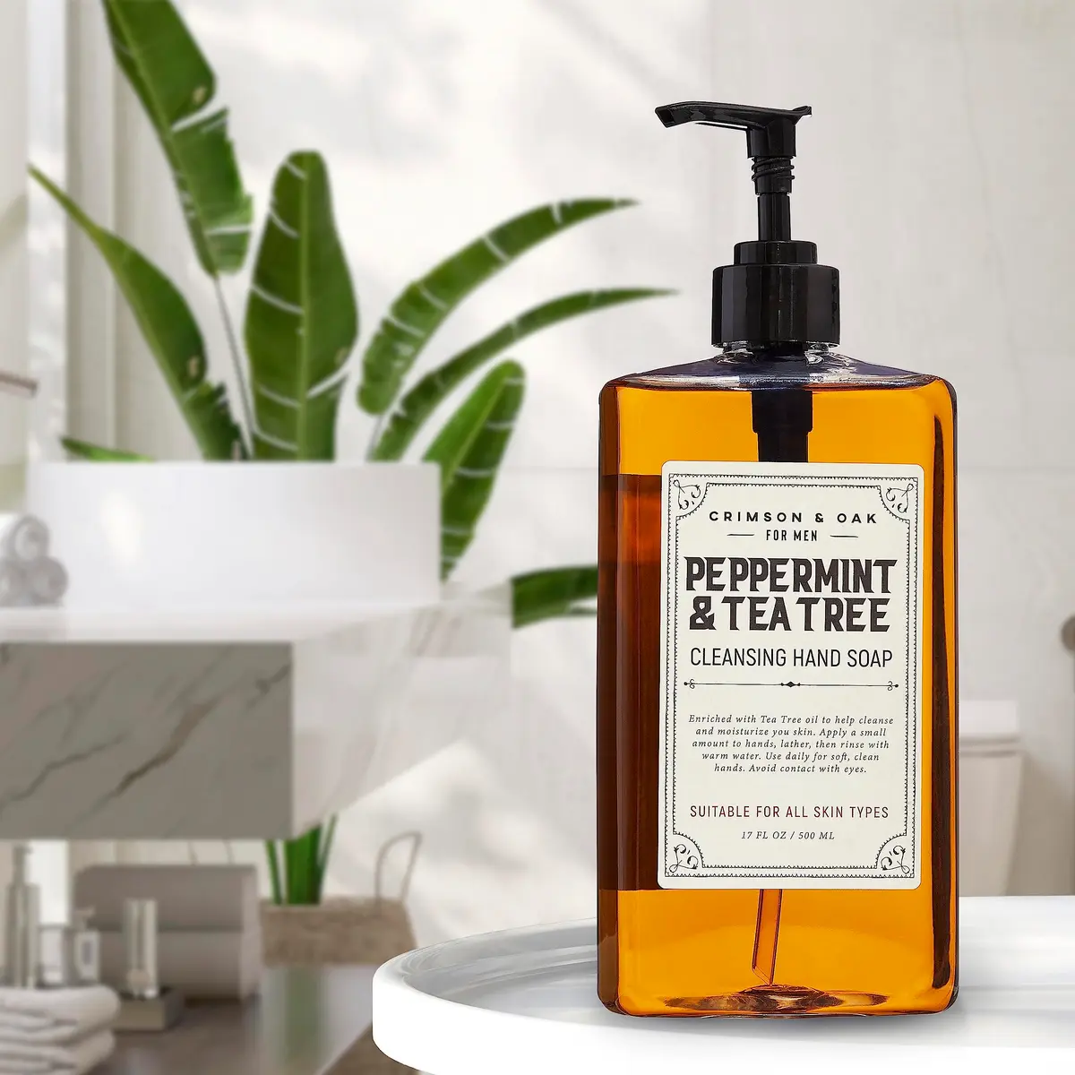 Body Prescriptions Crimson & Oak Deep Cleansing Hand Soap 17 Fl Oz | Peppermint & Tea Tree Moisturizing - view 4