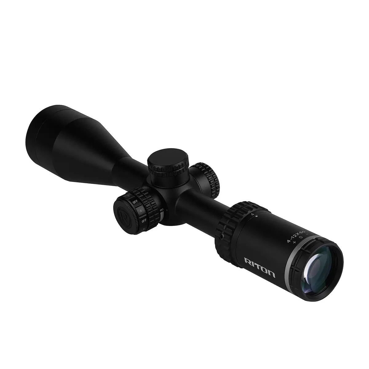 Riton 1 Primal 4-12x50 MOA SFP Hunting Riflescope | Illuminated Center Dot, Fully Multi-Coated, Adjustable Magnification - main product image