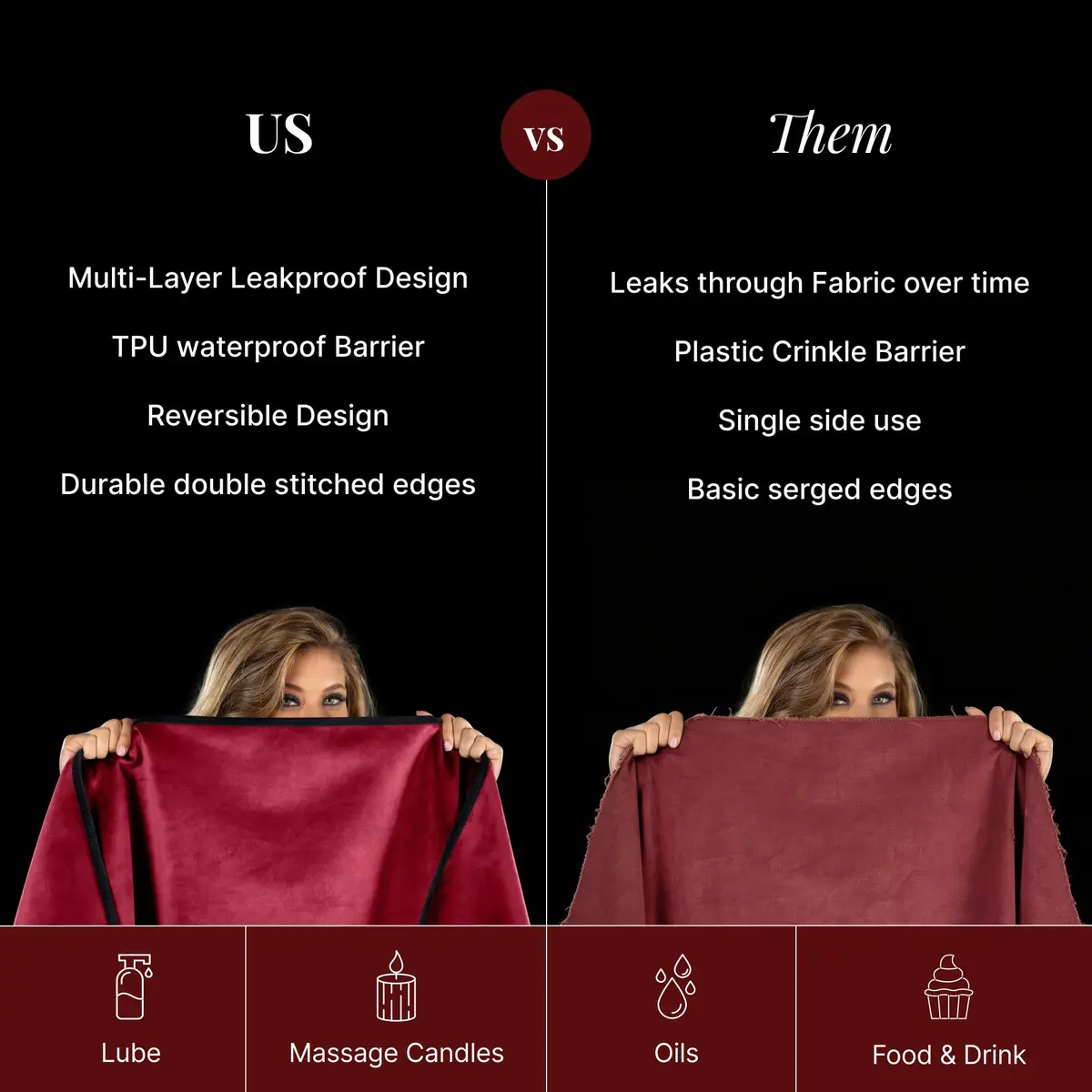 Liberator Fascinator Throw Mini Size 91.44cm x 66.04cm | Moisture-Proof Sensual Blanket - view 8