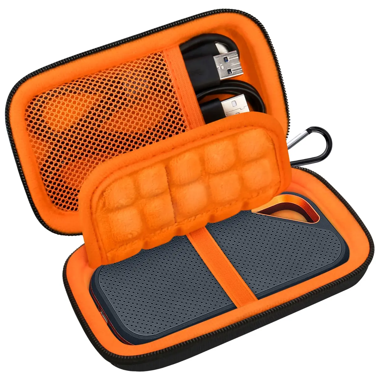 Lacdo Hard Carrying Case for SanDisk Portable SSD 500GB 1TB 2TB 4TB 8TB | Shockproof EVA Storage Bag - main product image