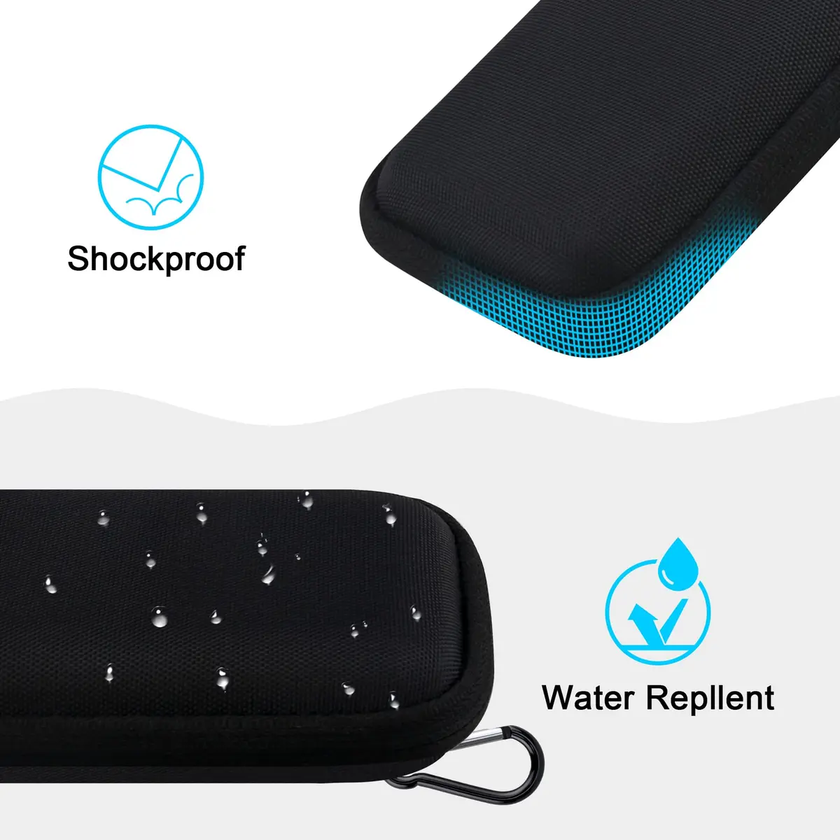 Lacdo Hard Carrying Case for SanDisk Portable SSD 500GB 1TB 2TB 4TB 8TB | Shockproof EVA Storage Bag - view 5