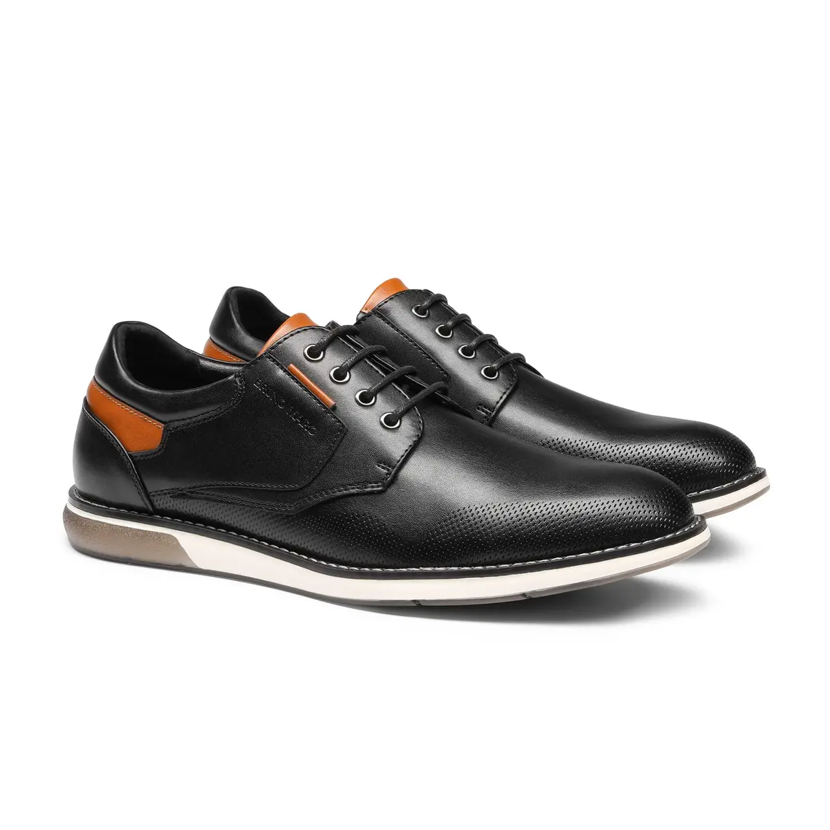Bruno Marc Men's Dress Oxfords Casual Derby Sneakers, Black, 13 | Breathable Faux Leather & Cushioned Insole - view 6