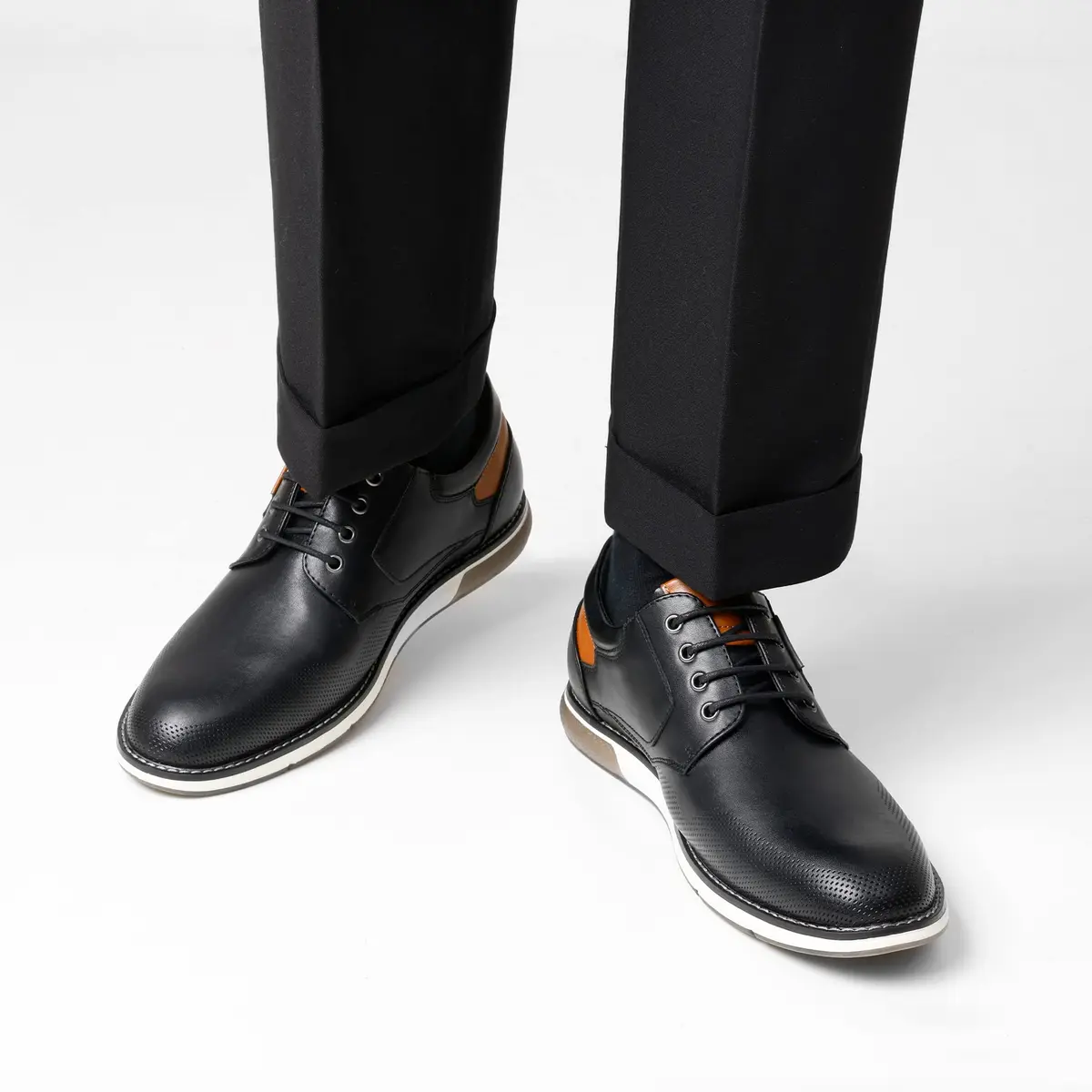 Bruno Marc Men's Dress Oxfords Casual Derby Sneakers, Black, 13 | Breathable Faux Leather & Cushioned Insole - view 9