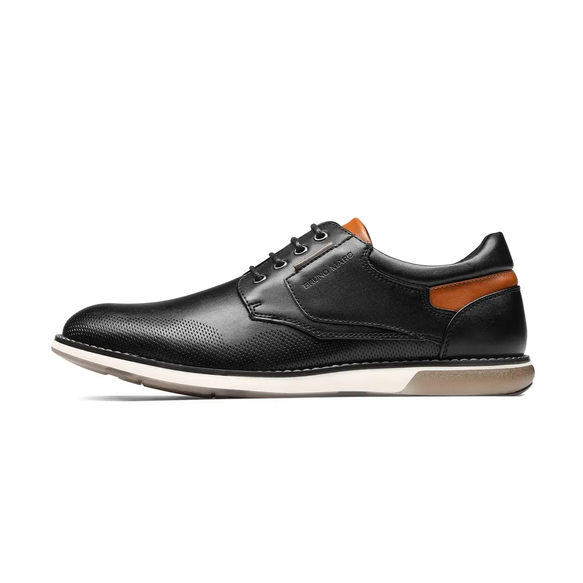 Bruno Marc Men's Dress Oxfords Casual Derby Sneakers, Black, 13 | Breathable Faux Leather & Cushioned Insole - view 5
