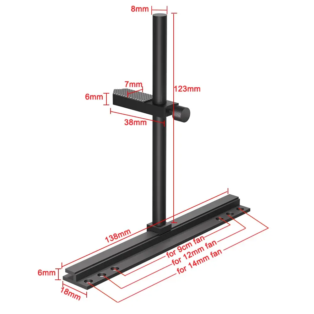 JOYJOM GPU Support Bracket Aluminum 136mm | Adjustable Anti Sag Video Card Stand - view 2