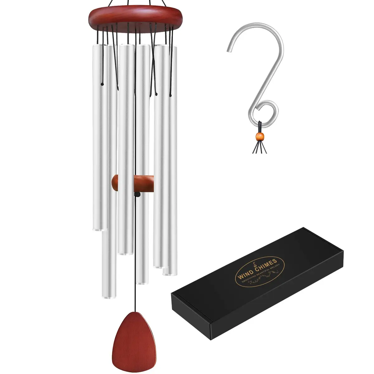 WENANA Large Aluminium Wind Chimes 91.44cm (36") | Soothing Melodic Outdoor Garden Decor - main product image