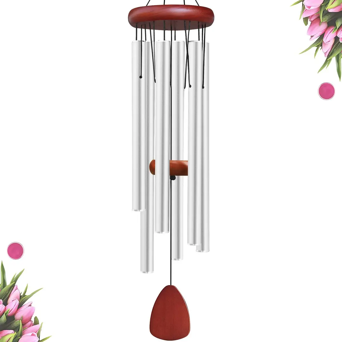 WENANA Large Aluminium Wind Chimes 91.44cm (36") | Soothing Melodic Outdoor Garden Decor - view 8