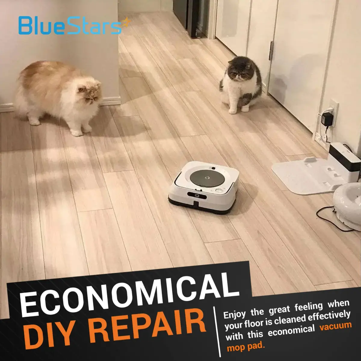 BlueStars 8 Pack m6 Microfiber Wet & Dry Mopping Pads | Compatible with iRobot Braava Jet M6 - view 7