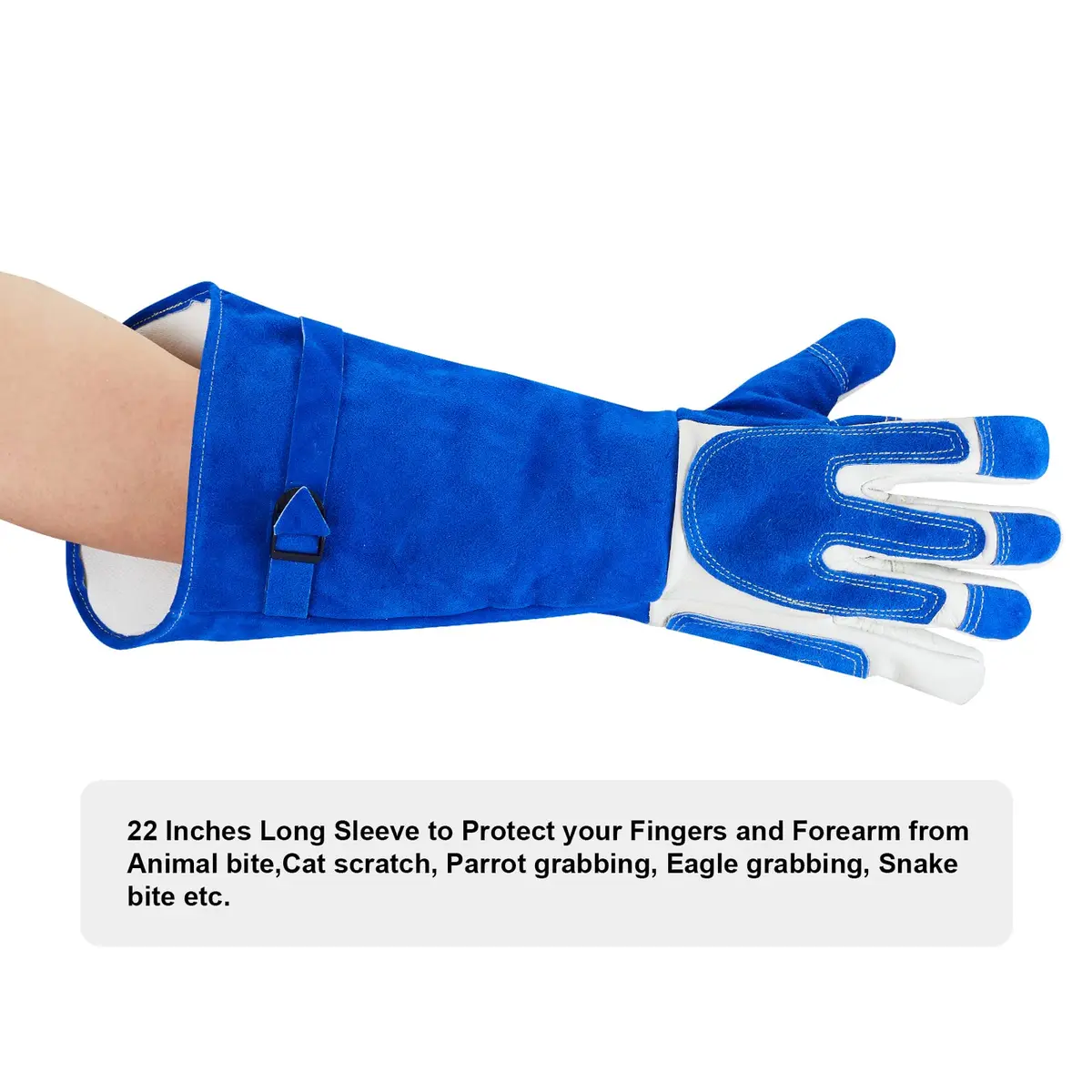 AOWPFVV Animal Handling Gloves Large 59.94 cm (23.6 in) | Bite Proof, Cut Resistant, Heat Resistant - view 3