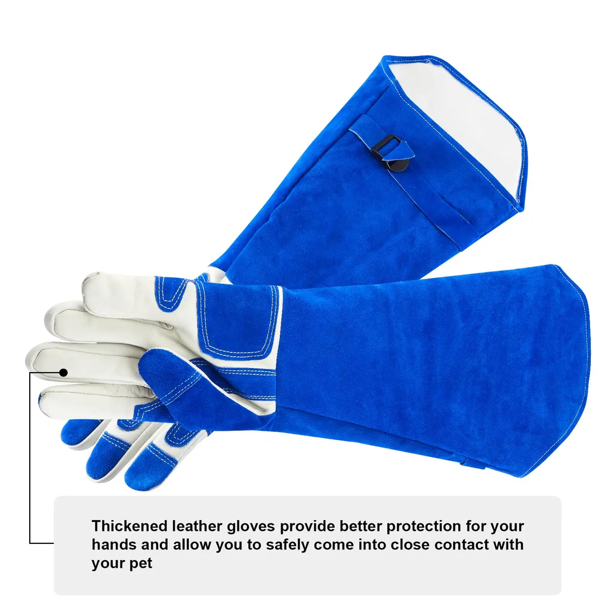 AOWPFVV Animal Handling Gloves Large 59.94 cm (23.6 in) | Bite Proof, Cut Resistant, Heat Resistant - view 4