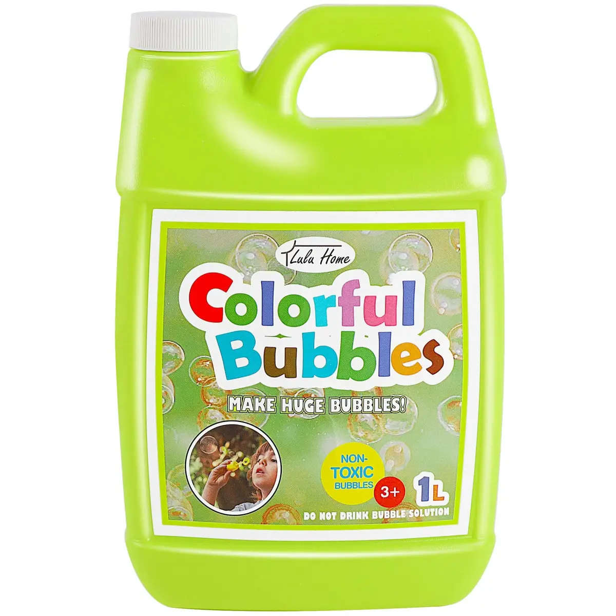 Lulu Home Concentrated Bubble Solution (1 L / 33.8 OZ) | Non-Toxic Bubble Refill for Machines & Wands - main product image