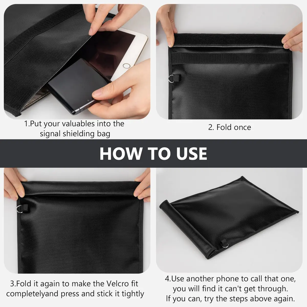 Simket Faraday Bags for Tablets 10"x15" Signal Blocking Pouch | RFID & Signal Shield - view 6