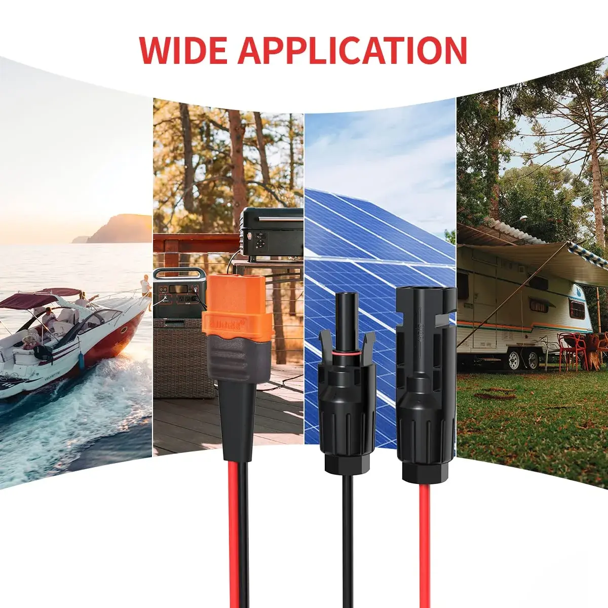 ELFCULB 12AWG Solar to XT60i Cable 0.61m (2FT) | Connects Solar Panels to Portable Power Stations - view 7