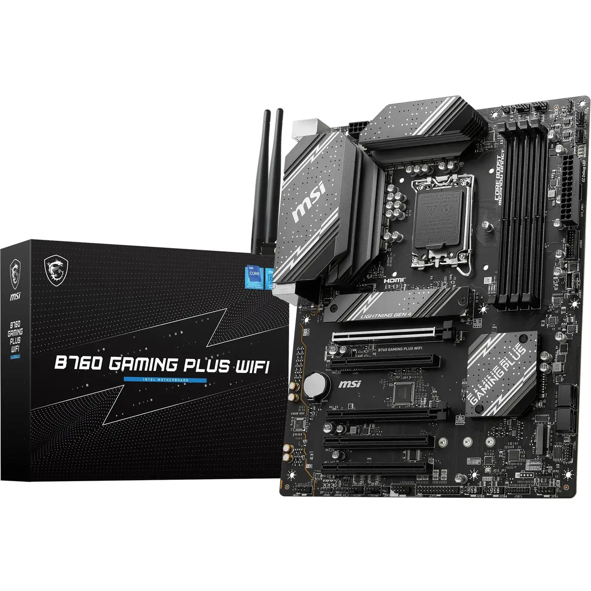 MSI B760 Gaming Plus WiFi Motherboard Intel B760 LGA 1700 ATX | DDR5 6800+MHz/OC, PCIe 4.0 x16, Wi-Fi 6E - main product image