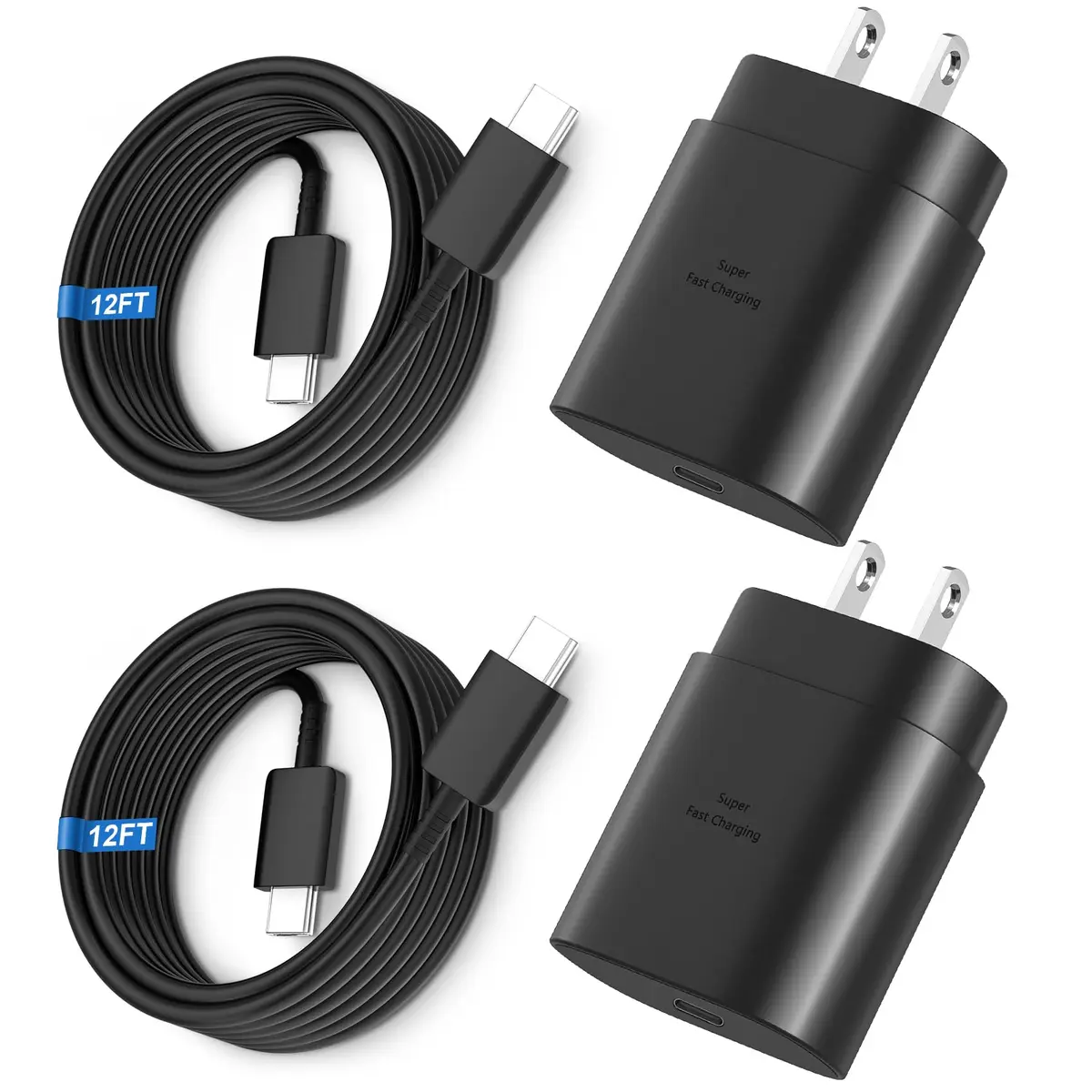 Vilive Super Fast USB C Wall Charger 25W with 12FT Cable | Supports Full Speed Charging & Data Transfer - main product image