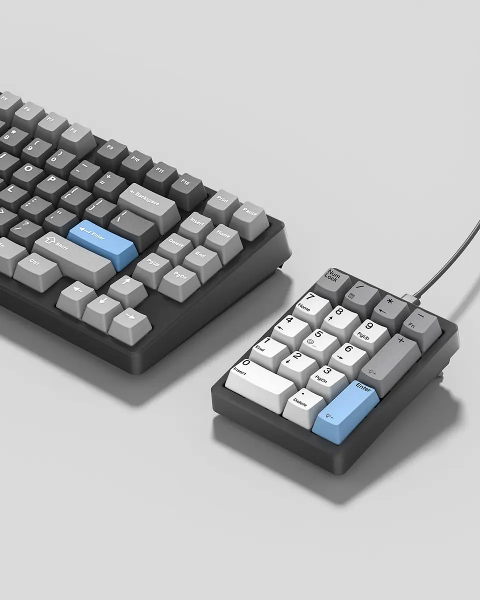 Kisnt KN17 Mechanical Numpad for Excel Financial Data Entry | 17 Keys, Hot-Swappable Brown Switches, PBT Keycaps, White Backlit, USB-C Wired - view 5