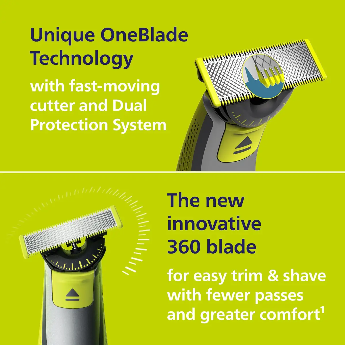 Philips Norelco OneBlade 360 Hybrid Face + Body Trimmer and Shaver | Trim, Edge & Shave Face & Body - view 4