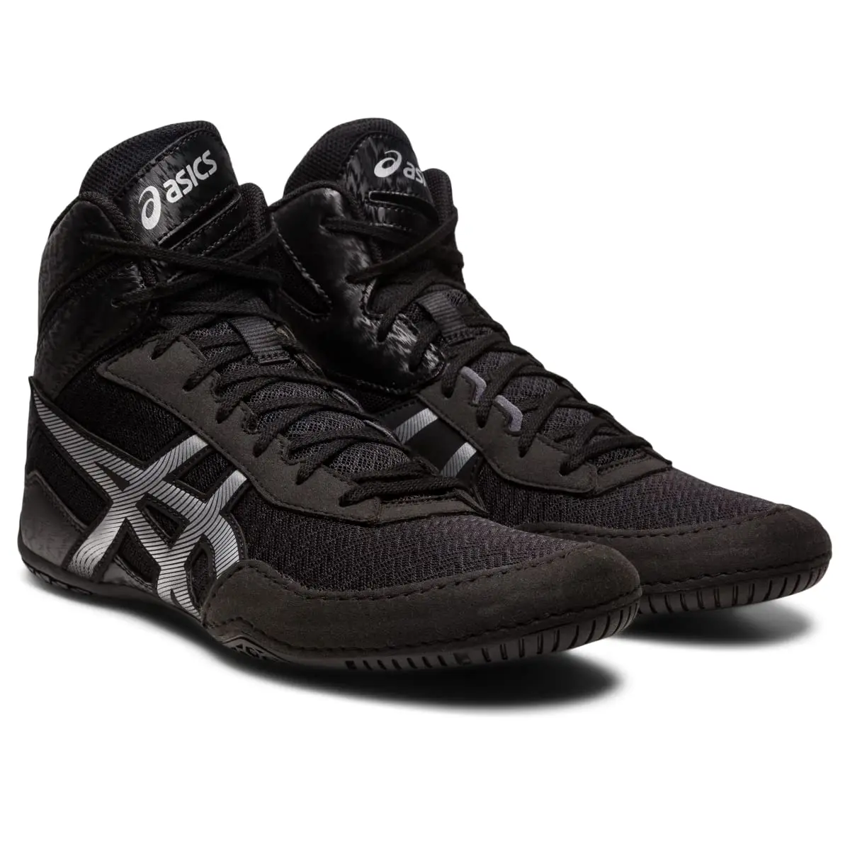 ASICS Men's MATCONTROL 3 Wrestling Shoes, 6.5 (24.5 cm), Black/Pure Silver | Secure Fit for Mat Performance - view 2