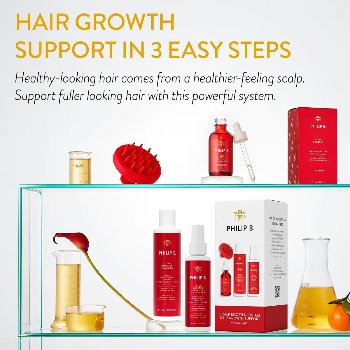 PHILIP B. Scalp Booster System | Pre-Wash, Shampoo & Leave-In Conditioner for All Hair Types - view 2