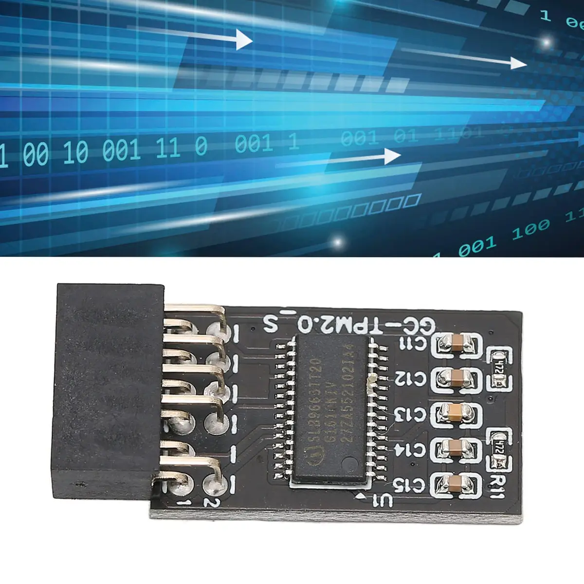 Qiilu TPM 2.0 Encryption Security Module for Motherboards | High Security, 12Pin LPC Interface - view 5